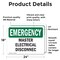 Signmission Master Electrical Disconnect Emergency Sign, Vinyl Decal, 24in W x 18in L, 2PK OS-2PACK-EM-D-1824-L-10401 - alternate 5